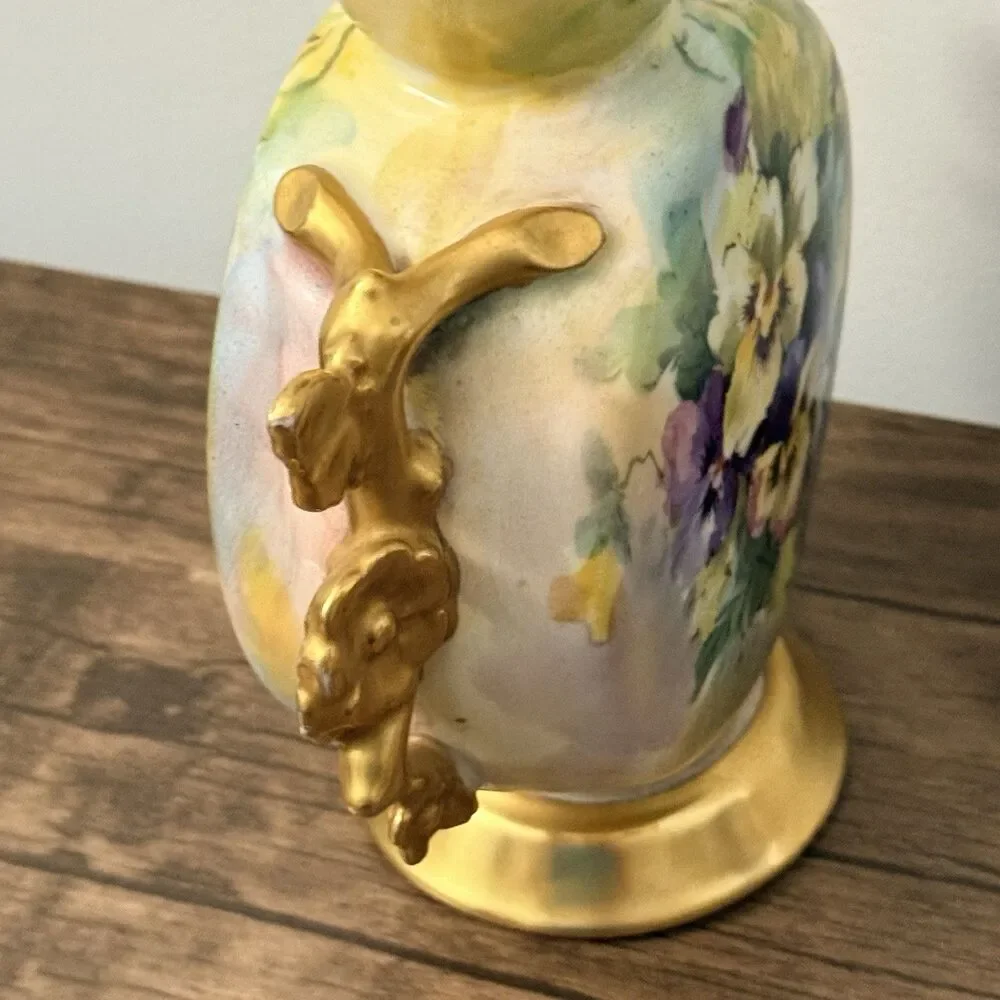Vintage Limoges Porcelain Vase By Martial Redon | France | Broken Handle
